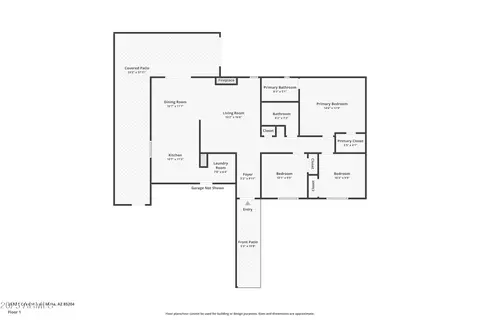 Floorplan - 2812 E Concho Ave, Mesa, AZ 85204 photo 1 of 2