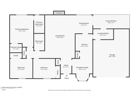 Floorplan - 4442 E Kelton Ln, Phoenix, AZ 85032 photo 1 of 1