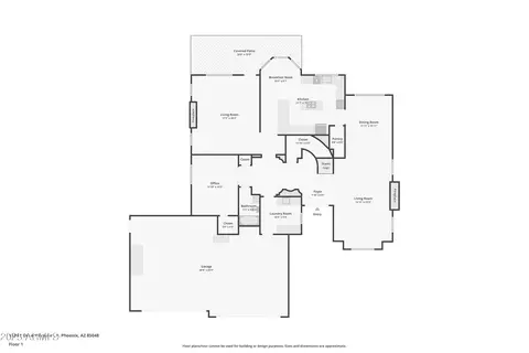 Floorplan - 1321 E Desert Flower Ln, Phoenix, AZ 85048 photo 1 of 3