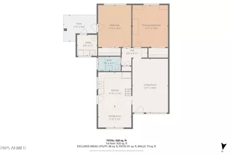 Floorplan - 2343 Earll Dr, Phoenix, AZ 85016 photo 3 of 4