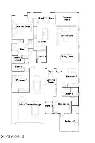 Floorplan - 4344 E Silo Dr, Gilbert, AZ 85296 photo 1 of 1