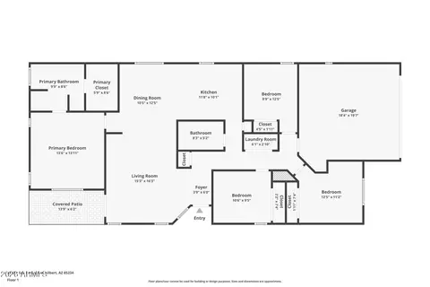 Floorplan - 3917 E San Remo Ave, Gilbert, AZ 85234 photo 1 of 1