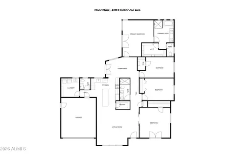 Floorplan - 4119 E Indianola Ave, Phoenix, AZ 85018 photo 1 of 2