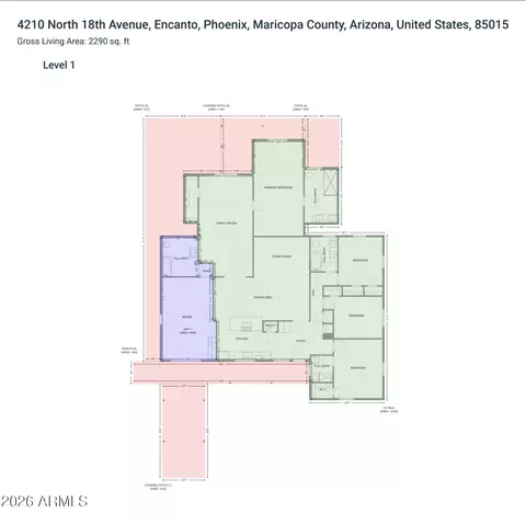 Floorplan - 4210 N 18th Ave, Phoenix, AZ 85015 photo 1 of 2
