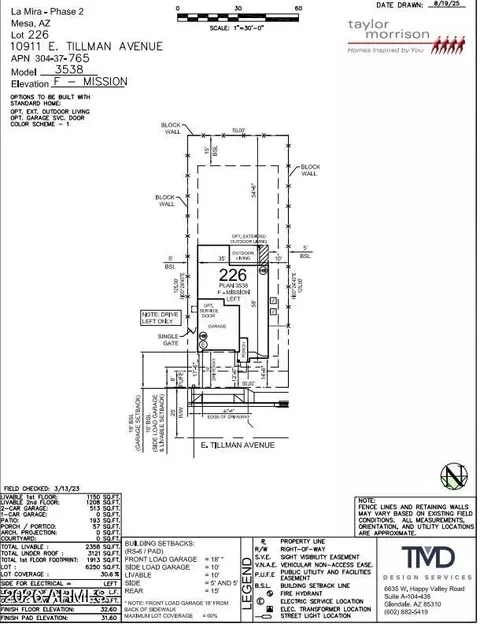 Floorplan - 10911 E Tillman Ave, Mesa, AZ 85212 photo 3 of 3