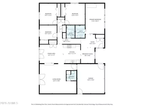 Floorplan - 3725 E Paradise Dr, Phoenix, AZ 85028 photo 1 of 3