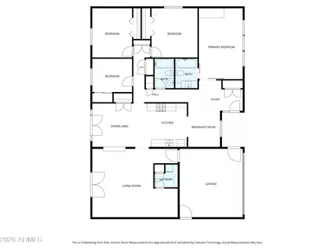 Floorplan - 3725 E Paradise Dr, Phoenix, AZ 85028 photo 2 of 3