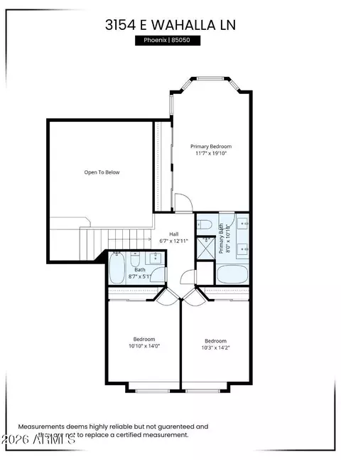 Floorplan - 3154 E Wahalla Ln, Phoenix, AZ 85050 photo 3 of 4