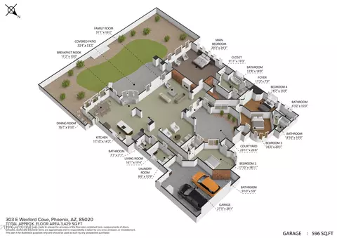Floorplan - 303 E Wexford Cv, Phoenix, AZ 85020 photo 1 of 2