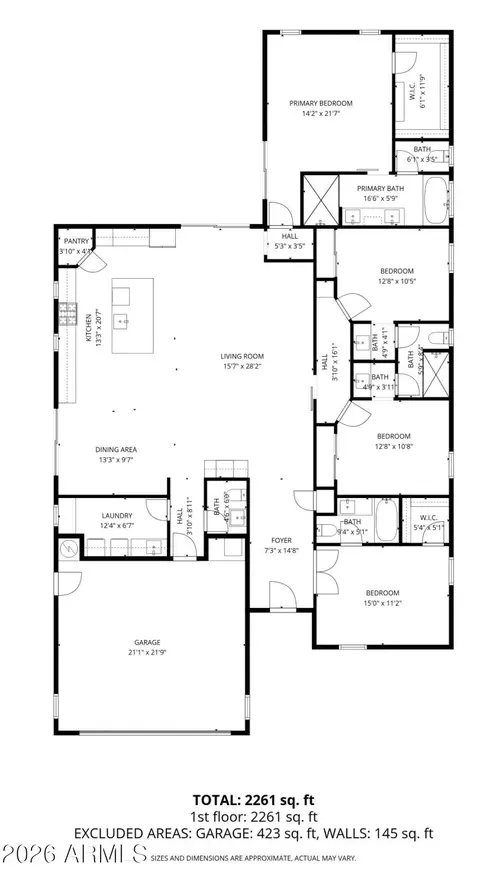 Floorplan - 1831 E Montecito Ave, Phoenix, AZ 85016 photo 1 of 1
