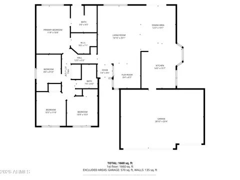 Floorplan - 6261 E Pearl St, Mesa, AZ 85215 photo 1 of 1
