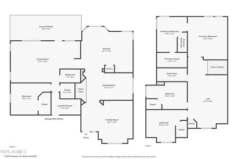 Floorplan - 11029 E Decatur St, Mesa, AZ 85207 photo 1 of 1