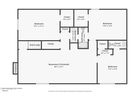 Floorplan - 2435 Evergreen St, Mesa, AZ 85213 photo 5 of 6