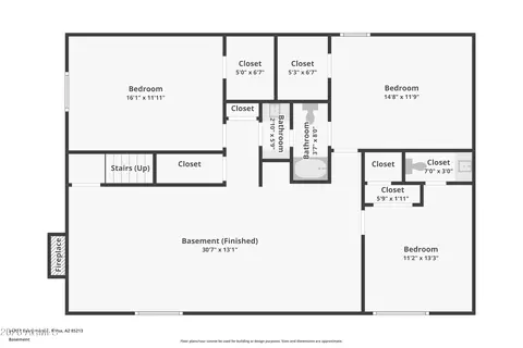 Floorplan - 2435 Evergreen St, Mesa, AZ 85213 photo 1 of 6