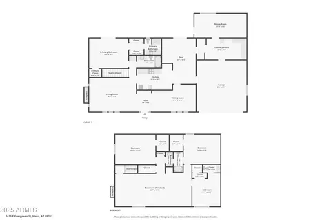 Floorplan - 2435 Evergreen St, Mesa, AZ 85213 photo 6 of 6