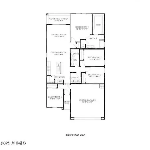 Floorplan - 1438 W Bealey Ave, Coolidge, AZ 85128 photo 1 of 1