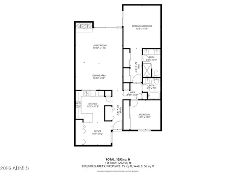Floorplan - 2707 E Shaw Butte Dr, Phoenix, AZ 85028 photo 2 of 2