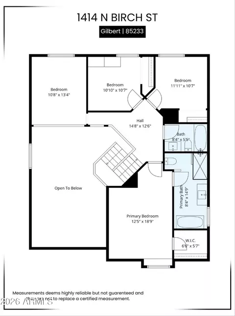 Floorplan - 1414 N Birch St, Gilbert, AZ 85233 photo 2 of 6