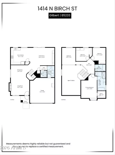 Floorplan - 1414 N Birch St, Gilbert, AZ 85233 photo 3 of 6