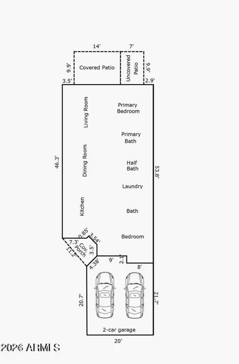Floorplan - 6001 E Southern Ave #14, Mesa, AZ 85206 photo 1 of 1