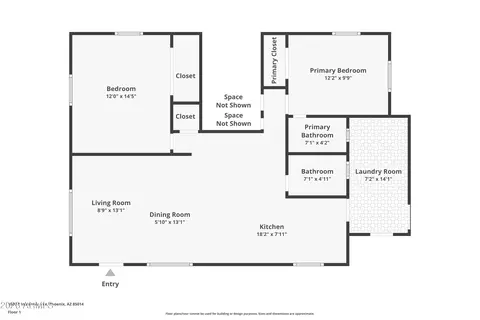 Floorplan - 1006 E Indianola Ave, Phoenix, AZ 85014 photo 1 of 1