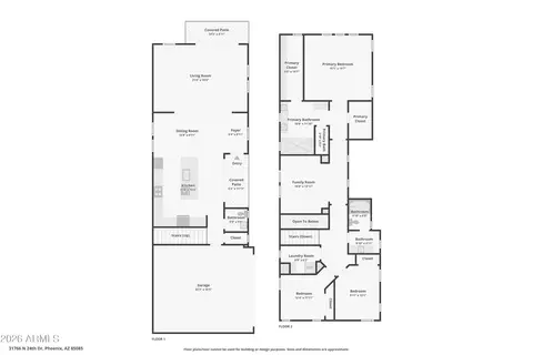 Floorplan - 31766 N 24th Dr, Phoenix, AZ 85085 photo 1 of 1