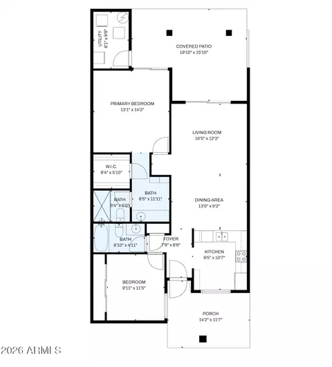 Floorplan - 7746 E Park View Dr, Mesa, AZ 85208 photo 1 of 2