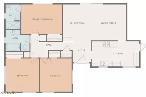 Floorplan - 3014 E Whitton Ave, Phoenix, AZ 85016 photo 1 of 1