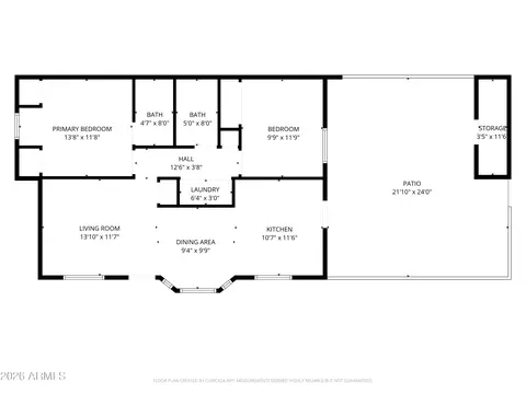 Floorplan - 1033 E Bendix Dr, Tempe, AZ 85283 photo 1 of 2
