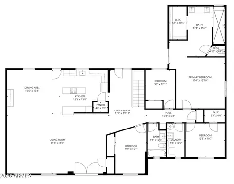 Floorplan - 338 E Harvard Ave, Gilbert, AZ 85234 photo 2 of 4