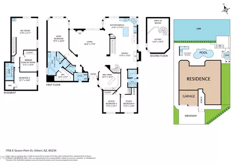 Floorplan - 1756 E Queen Palm Dr, Gilbert, AZ 85234 photo 3 of 3