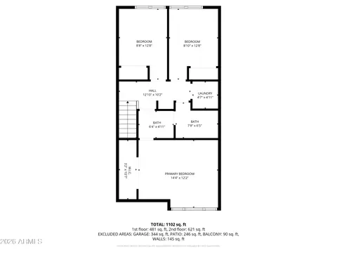 Floorplan - 3411 N 12th Pl #2, Phoenix, AZ 85014 photo 2 of 4