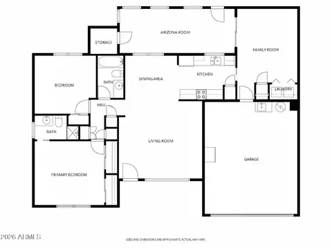 Floorplan - 4045 E Capri Ave, Mesa, AZ 85206 photo 1 of 1