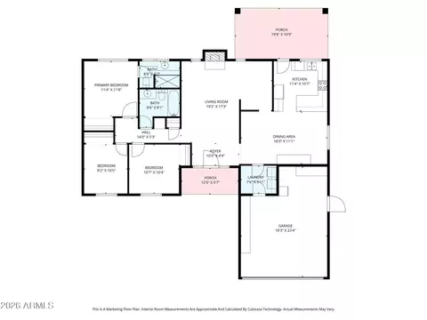Floorplan - 802 E Marconi Ave, Phoenix, AZ 85022 photo 1 of 1