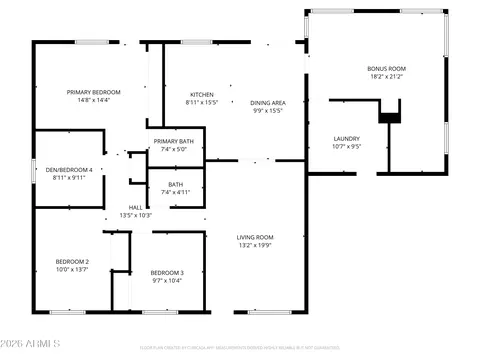 Floorplan - 7509 E Hackamore Cir, Mesa, AZ 85207 photo 1 of 2