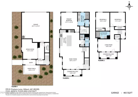 Floorplan - 1711 E Chelsea Ln, Gilbert, AZ 85295 photo 2 of 2