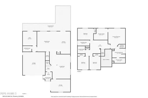 Floorplan - 23614 N 24th Ter, Phoenix, AZ 85024 photo 2 of 2