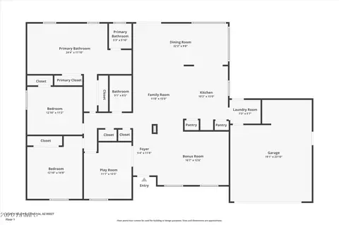 Floorplan - 2222 W Maple Dr, Phoenix, AZ 85027 photo 1 of 1