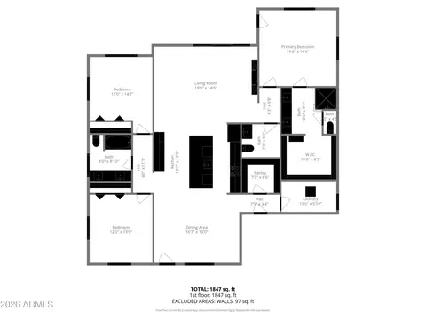 Floorplan - 1224 E Hayward Ave, Phoenix, AZ 85020 photo 1 of 2