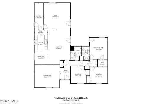 Floorplan - 2822 E Yucca St, Phoenix, AZ 85028 photo 1 of 1