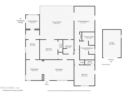 Floorplan - 77 W Windsor Ave, Phoenix, AZ 85003 photo 5 of 5