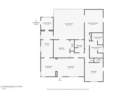 Floorplan - 77 W Windsor Ave, Phoenix, AZ 85003 photo 4 of 5