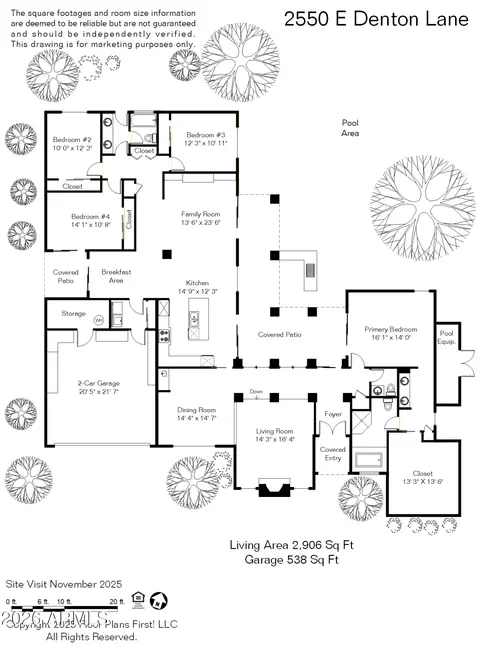 Floorplan - 2550 E Denton Ln, Phoenix, AZ 85016 photo 1 of 2