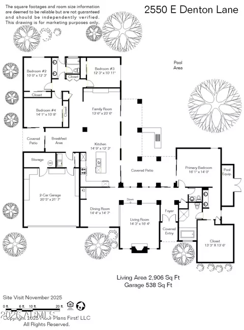 Floorplan - 2550 E Denton Ln, Phoenix, AZ 85016 photo 2 of 2
