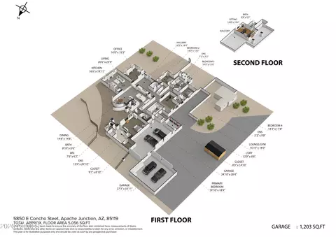 Floorplan - 5850 E Concho St, Apache Junction, AZ 85119 photo 1 of 1