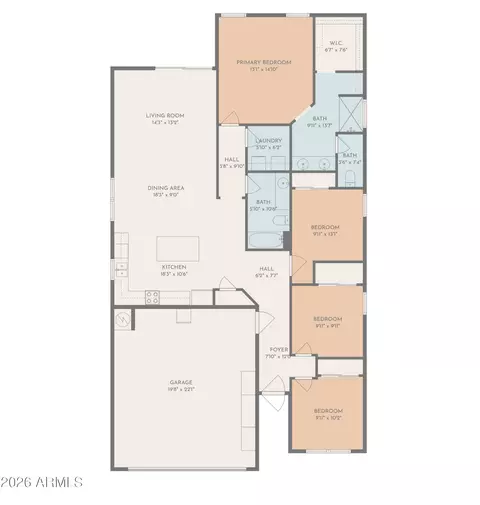 Floorplan - 1712 W Cameron Blvd, Coolidge, AZ 85128 photo 1 of 2