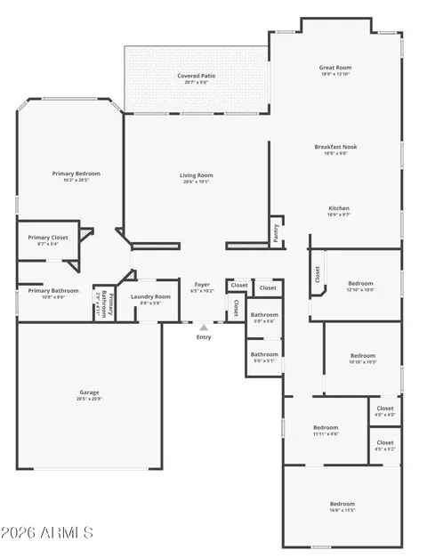 Floorplan - 5413 W Bryce Ln, Glendale, AZ 85301 photo 2 of 2