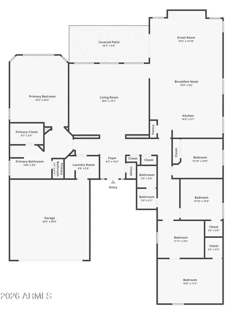 Floorplan - 5413 W Bryce Ln, Glendale, AZ 85301 photo 1 of 2