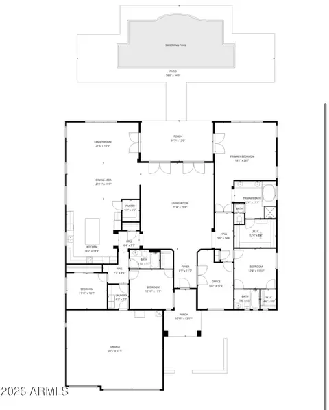 Floorplan - 3715 E Lafayette Ave, Gilbert, AZ 85298 photo 1 of 2
