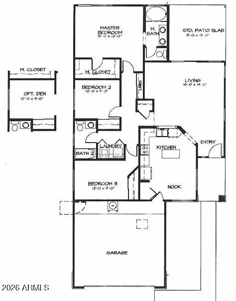 Floorplan - 3126 E Desert Ln, Gilbert, AZ 85234 photo 1 of 1